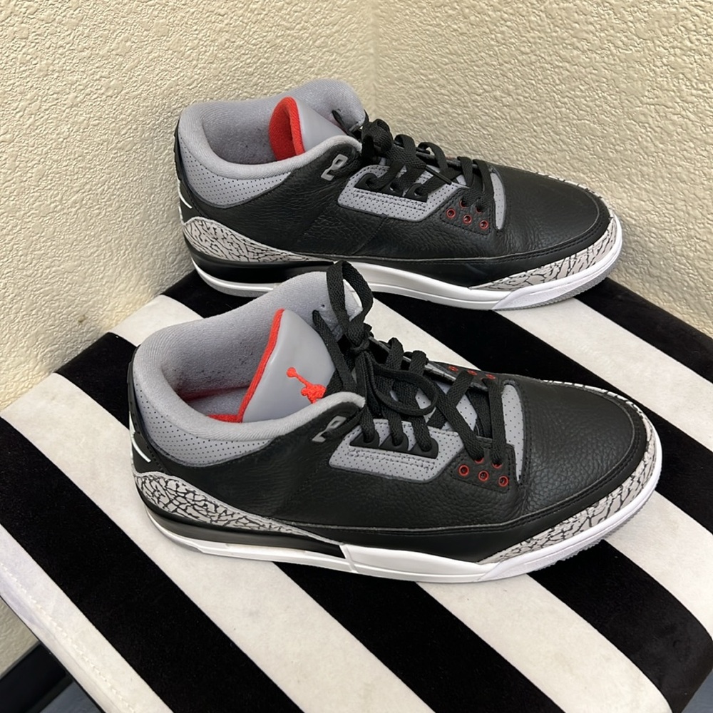 Air Jordan 3 retro OG black cement black/fire red – cement gray – white size 11